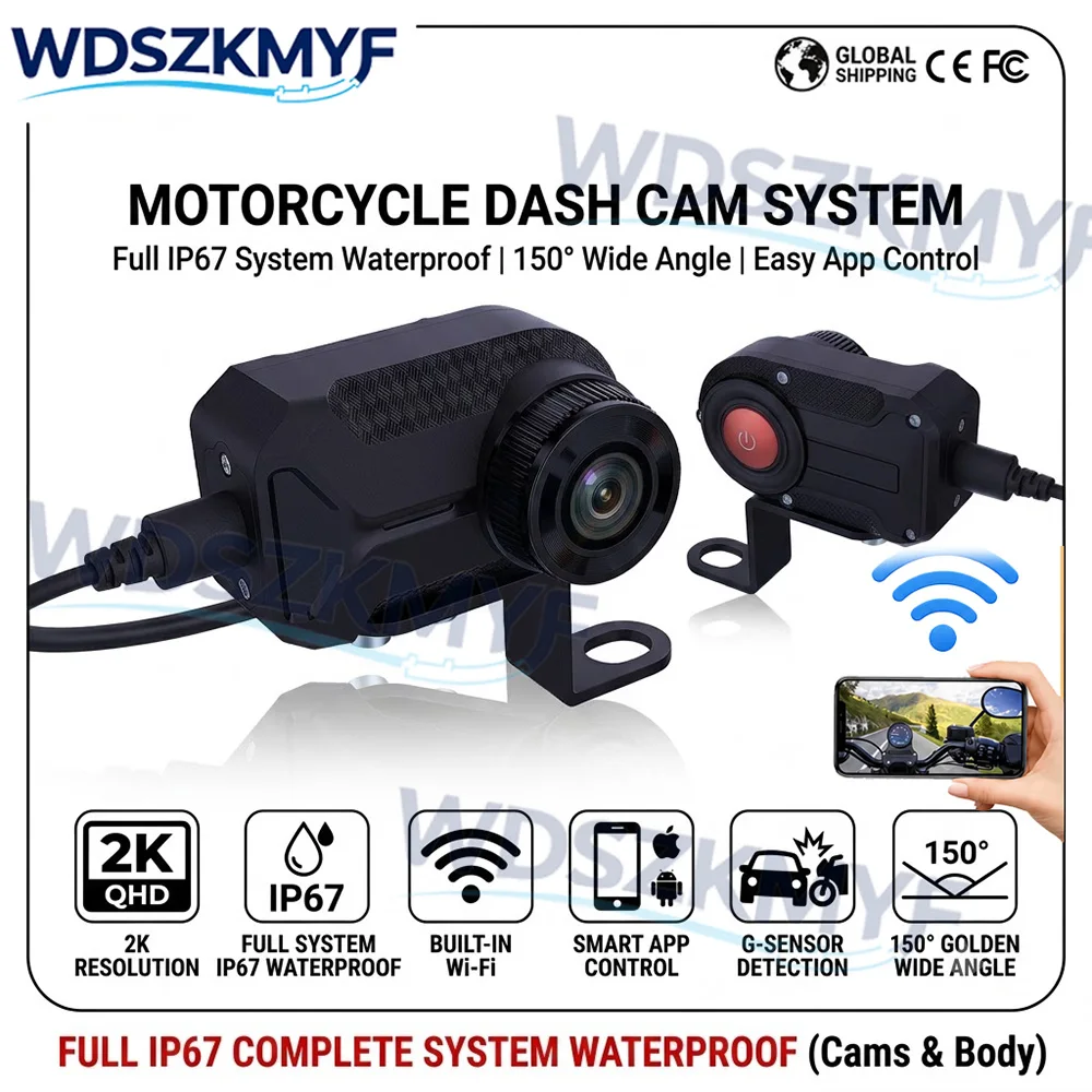 Mountain Biking Images - Rejestrator motocyklowy DVR 2K HD WiFi