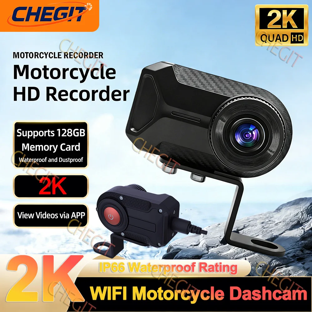 Mountain Biking Images - Rejestrator motocyklowy 2K HD WiFi z
